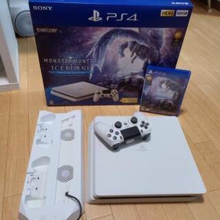 PS4+モンハンセット,箱ありスタンド付き