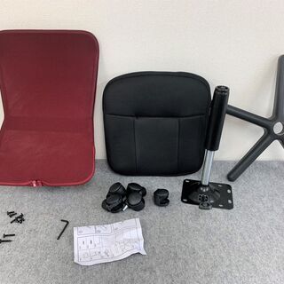 C5【未使用】BTM オフィスチェア チェア メッシュチェア パソコンチェア 椅子 ブラック×ワインの画像