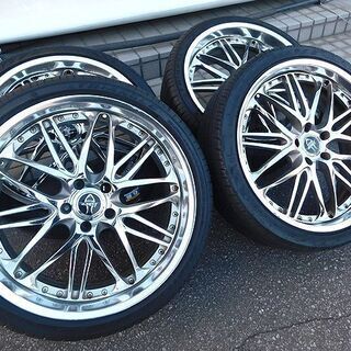 良品 WEDS kranze Borphes 20インチ アルミホイール 20×8 1/2JJ バリ山タイヤ 4本セット クレンツェ ボルフェス ウェッズ