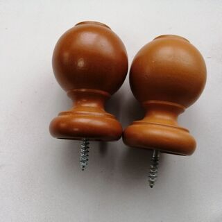木製カーテンエンドキャップの画像