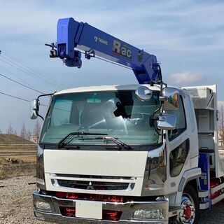 三菱 ふそう ファイター 増トン FQ62F セルフローダ 3段フックイン TADANO 花見台 HANAMIDAI 最大積載量8,900kg 全塗装済 の画像