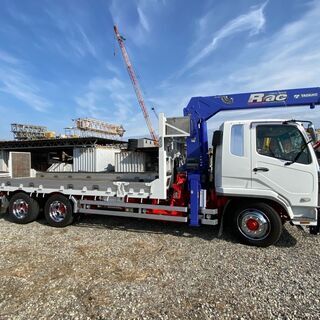 三菱 ふそう ファイター 増トン FQ62F セルフローダ 3段フックイン TADANO 花見台 HANAMIDAI 最大積載量8,900kg 全塗装済 の画像