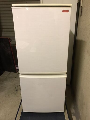 SHARP シャープ 2ドア 冷凍冷蔵庫 137L（冷蔵91L、冷凍46L） SJ-C14X-W 2012年製