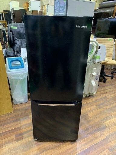 【苫小牧バナナ】2019年製 ハイセンス/Hisense 150L 冷蔵庫 右開き HR-D15CB ブラック系 1人暮らし向け 清掃済み