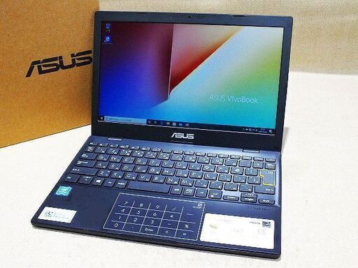 【苫小牧バナナ】ASUS ノートパソコン E210M Intel Celeron N4020 eMMc64GB メモリ4GB win10Sモード タッチパッドテンキー ピーコックブルー