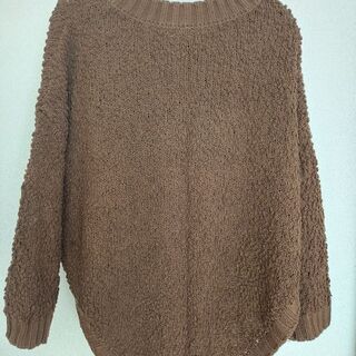 【大きいサイズ（4L）】ブラウンが大人可愛い♡モコモコニットの画像