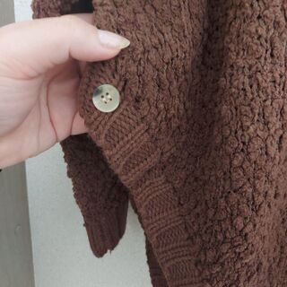 【大きいサイズ（4L）】ブラウンが大人可愛い♡モコモコニットの画像