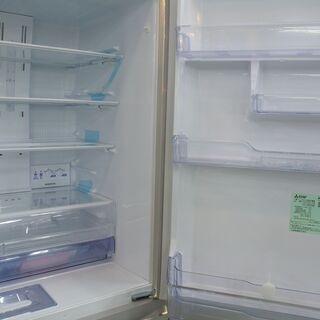 三菱 3ドア冷蔵庫 MR-CG37EE-S 2020年製。ほぼ未使用の美品です。当店の不具合時返金保証6ヵ月付き。の画像