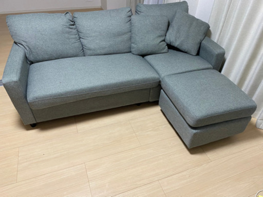 3人掛けコーナーカウチソファ　クリーナー付