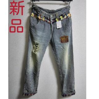 新品タグ付き 　USED 加工ダメージ デニムパンツ