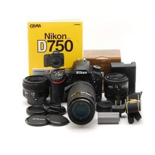 ◆極美品＆ガイド本付◆ニコン D750 トリプルレンズセット