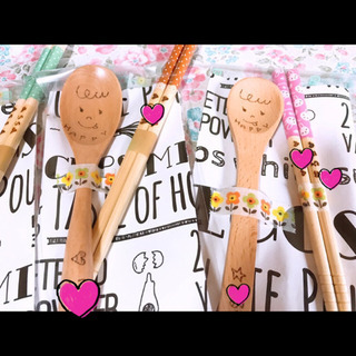お名前入りスプーン、お皿の焼き絵してみませんか♪の画像