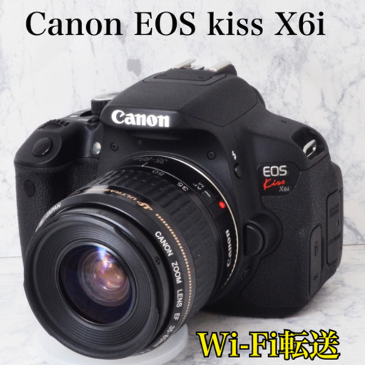 ボディ新品級●初心者向け●Wi-Fi転送●簡単自撮り●キャノン kiss X6i 1ヶ月動作補償あり！