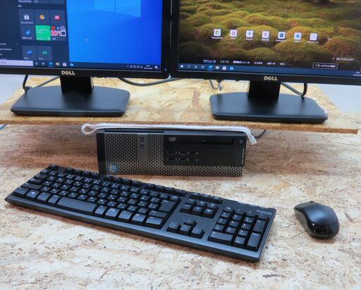 美品PC■名古屋近郊なら無料持参＆無料セッティング！【新品SSD・インテルi3・メモリ8G】~快適快速！な動作を保証します！★マルチディスプレー搭載(とにかく見やすくて作業効率も倍速します)★DELL製デスクトップパソコンWin10機フルセット！■取引先で引き取ったPCをしっかり更新メンテして、激安！で御提供♪　★初心者安心、インターネットもExcel ・Wordもバッチリ使えます！