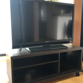 SHARP 32インチテレビ、テレビ台セット