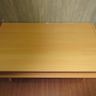 stp-0680　ディスプレイセンターテーブル　ナチュラル　ディスプレイテーブル　ローテーブル　センターテーブル　テーブル　雑誌　収納　展示　座卓　アイリスオーヤマ　の画像
