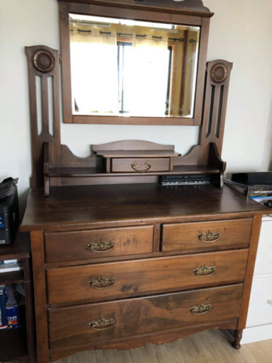 アメリカ家具　鏡付き洋服ダンス