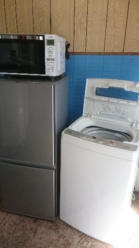 新生活お買い得セット！！No35　アクア　AQR-13H（S）2ドア冷蔵庫　126L　2020年製・アクア　AQW-S60G　6.0K　全自動洗濯機　2018年製 ・東芝　ER-SS17A　電子レンジ　2018年製　3点セット！！