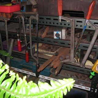 お洒落なスチール棚　２台連結　引き取りでお願いしますの画像