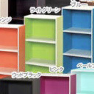 【お譲り先決定】カラーボックス　三段　美品　黄緑の画像