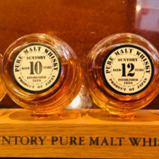 【レトロ】サントリー ピュア未開封品　モルトウイスキー エイジングセット  150ml樽×4種の画像
