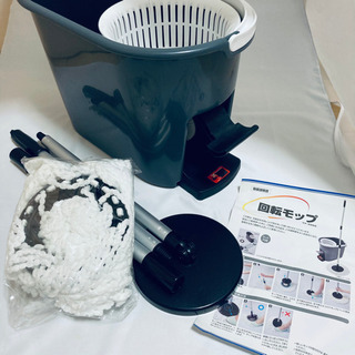 マイクロファイバー回転モップ　水切りバケツ【未使用】の画像