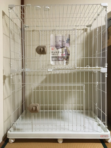【未使用】アイリスオーヤマ キャットケージ 2段