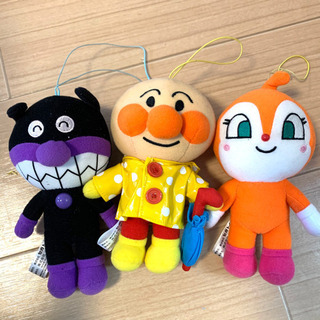 アンパンマンばいきんまんドキンちゃんぬいぐるみの画像