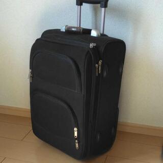 キャスター付き ソフトスーツケース キャリーケース  出張 遠征 黒 ブラックの画像