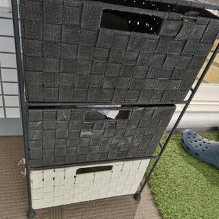 ベランダ収納用三段ケース