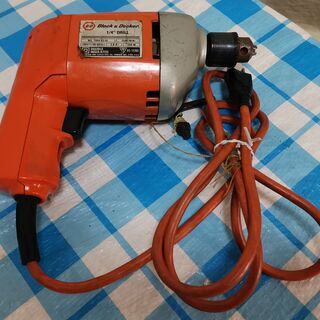 動作品★BLACK+DECKER 1/4”ドリル 二重絶縁 オランダ製