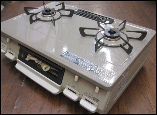 新生活！12100円 リンナイ ガスコンロ 都市ガス 水無片面焼き 2020年製 ホース付き