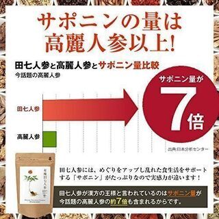 【新品】和漢堂 有機 田七人参 サプリメント 有機JAS認証 サポニン サプリ 100%有機田七人参 600粒入 30～90日分の画像