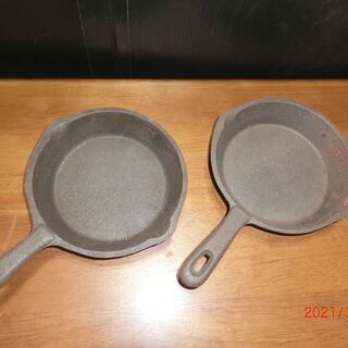 スキレット（鉄製）2個【値下げ】の画像
