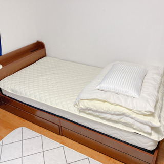 【最終値下げ！】お届けします！ベッド寝具一式　退去日が近づいているため残り2.3日の掲載です