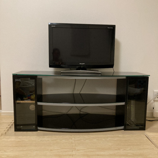 【お譲り先決定しました】テレビ台　テレビボード　黒　ガラス