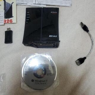 WHR-G301N/U [IEEE802.11n/b/g対応 無線LANルータ 無線LAN子機セット AirStation NFINITIシリーズ]の画像