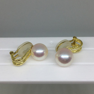 本真珠花珠イヤリングの画像