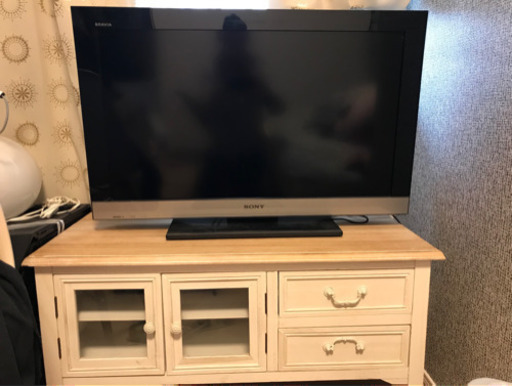 萩原　アンティーク調テレビボード　ローボード　テレビ台　ホワイト