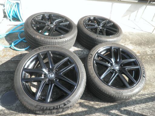 レクサスＧＳ純正１８インチアルミ、ミシュラン224/45タイヤ山有り、クラウンマークⅩ流用にも