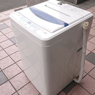 【配送可】ヤマダ電機オリジナル 全自動電気洗濯機 5キロ HerbRelax　YWMT50A1 2018年製洗濯機 3〜4人向き 中古品 2021/3/11投稿の画像