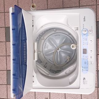 【配送可】ヤマダ電機オリジナル 全自動電気洗濯機 5キロ HerbRelax　YWMT50A1 2018年製洗濯機 3〜4人向き 中古品 2021/3/11投稿の画像