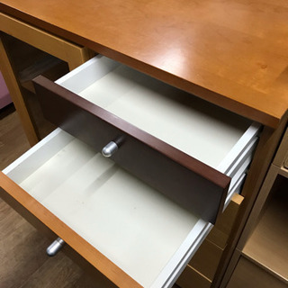 キャビネット 収納家具 ブラウン  木製 中古の画像