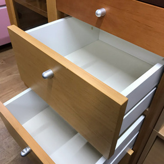 キャビネット 収納家具 ブラウン  木製 中古の画像