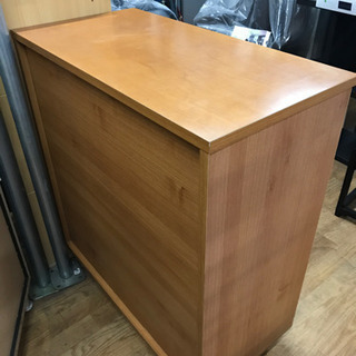 キャビネット 収納家具 ブラウン  木製 中古の画像