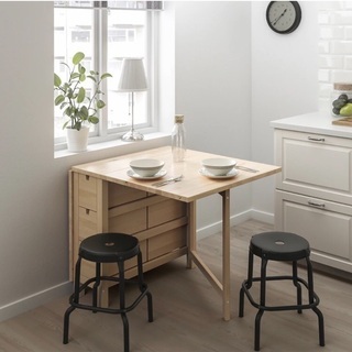 IKEA イケア　折り畳みテーブル2-4人用　NORDEN ゲートレッグ　アンティークステインの画像