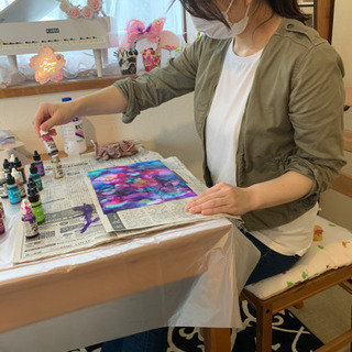 アルコールインクアート体験