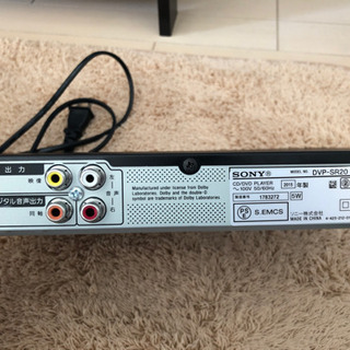SONY DVDプレーヤーの画像