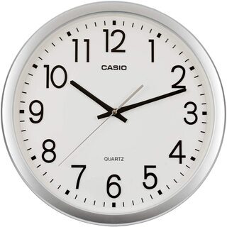 【未使用】CASIO(カシオ) 掛け時計 シルバー 直径35cm...