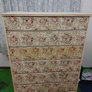 花柄 タンス、衣類収納(収納家具)の中古が安い！激安で譲ります